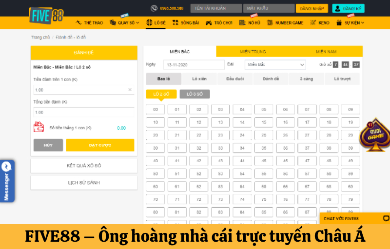 lô đề 3 miền five88